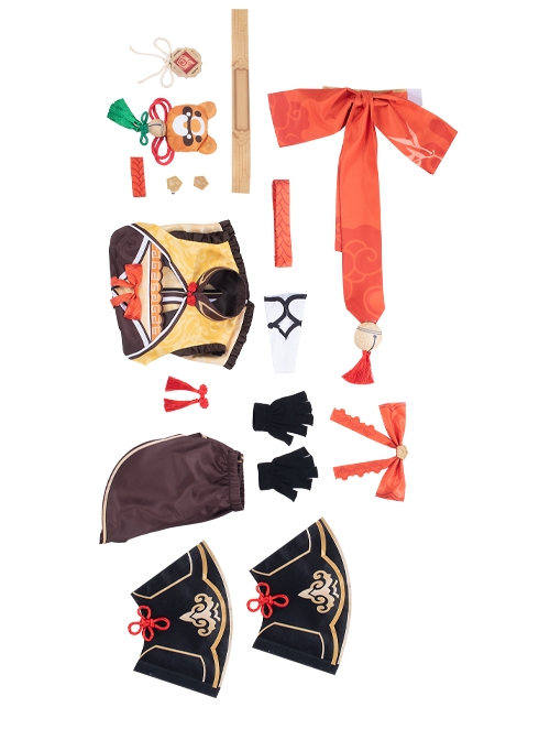 Genshin Impact Xiangling Halloween Game Cosplay Costume Full Set