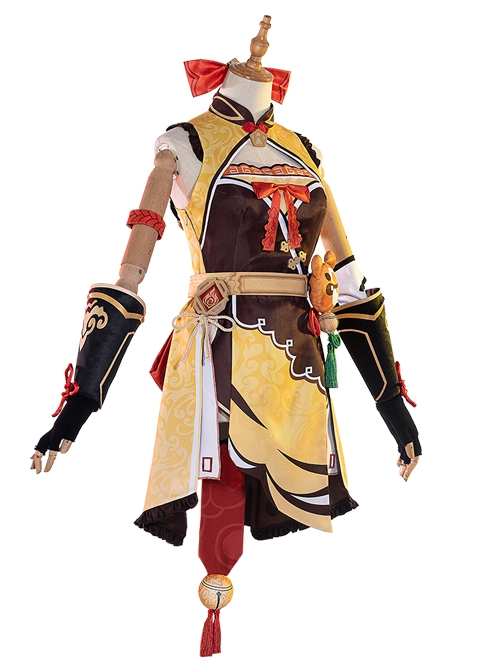 Genshin Impact Xiangling Halloween Game Cosplay Costume Full Set