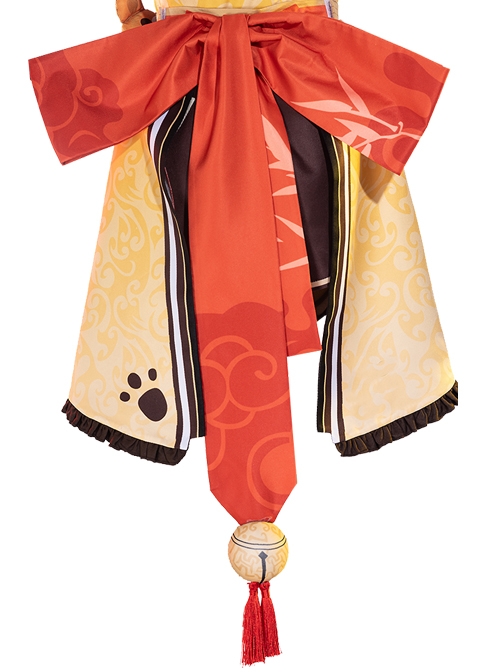 Genshin Impact Xiangling Halloween Game Cosplay Costume Full Set