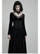Front Decals Side Zipper Back Waist Lace-Up Black Gothic Jacquard Belt