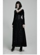 Front Decals Side Zipper Back Waist Lace-Up Black Gothic Jacquard Belt