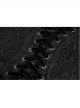 Front Decals Side Zipper Back Waist Lace-Up Black Gothic Jacquard Belt