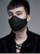 Men Front Three-Dimensional Webbing Black Gothic Mask