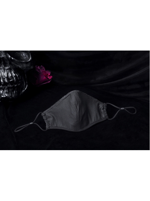 Men Front Three-Dimensional Webbing Black Gothic Mask