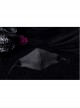 Men Front Three-Dimensional Embroidery Lace Black Gothic Dark Grain Embossed Mask