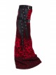 Metal Buckle Strap Red Punk Leopard Cashmere Leg Sleeve