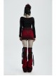 Metal Buckle Strap Red Punk Leopard Cashmere Leg Sleeve