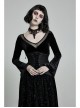 Front Huge Ruby Pendant Lace Decals Metal Chain Decoration Black Gothic Necklace