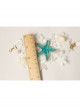 Fashion Leisure Travel Beach White Gold Lace Pearl Flowers Starfish Shell Conch Arm Ring Bracelet