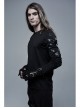Metal Buckle Lace-Up Decoration Black Punk Half-Finger Knit Gloves