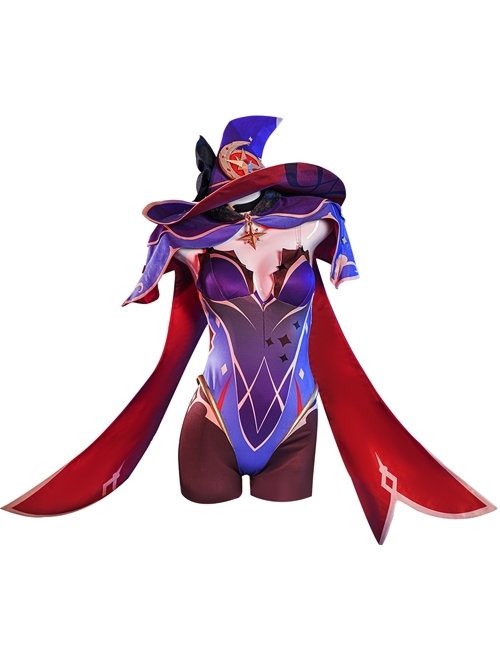 Genshin Impact Astologis Mona Maggistus Halloween Game Cosplay Costume Full Set