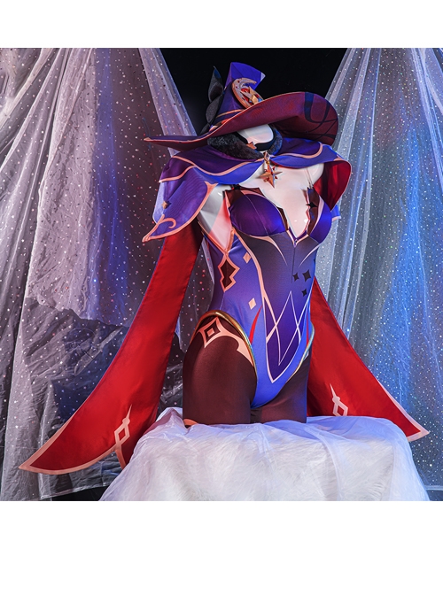 Genshin Impact Astologis Mona Maggistus Halloween Game Cosplay Costume Full Set