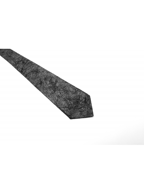 Metal Skull Decoration Black Punk Tie