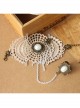 Fashion Golden Lace White Pearl Chain Exaggerated Retro Palace Style Band Ring Bracelet