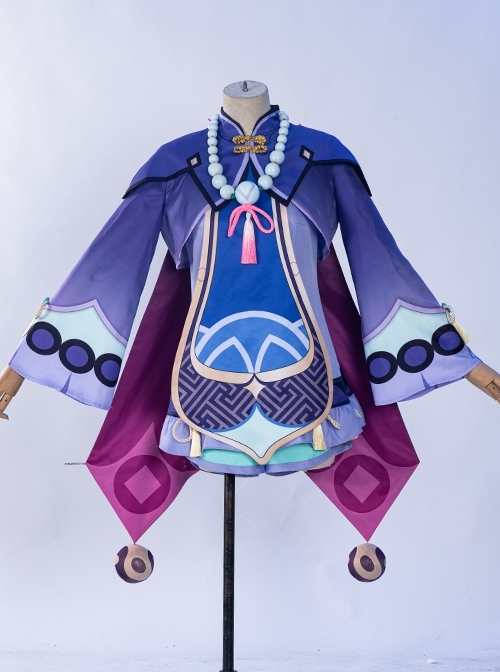 Genshin Impact Qiqi Cute Zombie Halloween Game Cosplay Costume Full Set