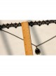 Gothic Retro Black Lace Flower Diamond All-match Fashion Female Double Short Necklace