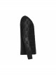 Metal Buckle Collar Long Sleeve Broken Holes Black Punk Dark Texture T-Shirt