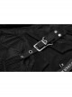 Metal Buckle Collar Long Sleeve Broken Holes Black Punk Dark Texture T-Shirt