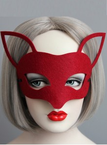 Exaggerated Fashion Burgundy Fox Halloween Christmas Adult Masquerade Performance Mask