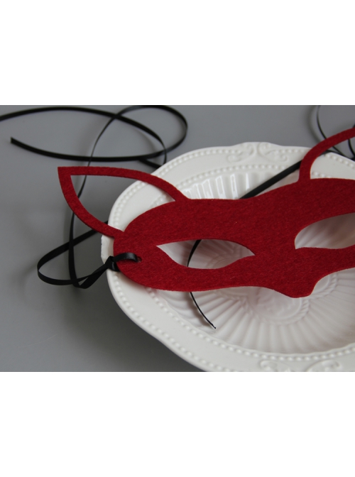 Exaggerated Fashion Burgundy Fox Halloween Christmas Adult Masquerade Performance Mask