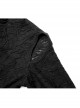High Collar Shoulder Hollow-Out Front Lace-Up Flare Sleeve Black Gothic Knit T-Shirt
