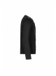 Front Splice Imitation Leather Lace-Up Long Sleeve Black Punk Knit T-Shirt
