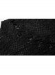 Black Punk Skull Texture Print Broken Holes Knit T-Shirt