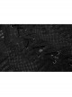 Black Punk Skull Texture Print Broken Holes Knit T-Shirt