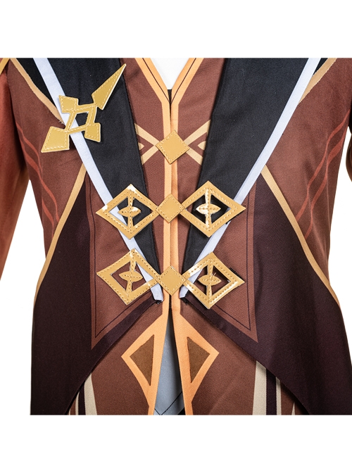 Genshin Impact Morax Zhongli Halloween Game Cosplay Costume Full Set