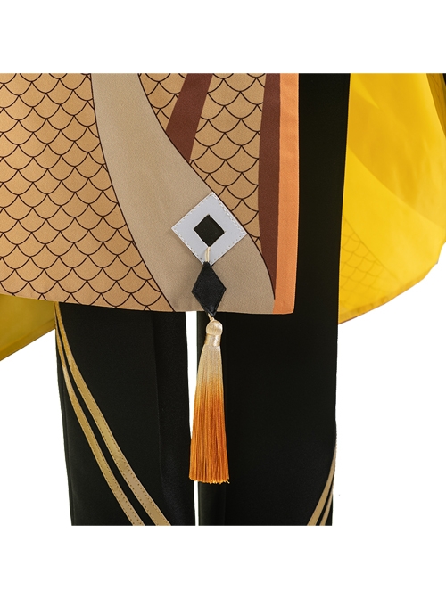 Genshin Impact Morax Zhongli Halloween Game Cosplay Costume Full Set