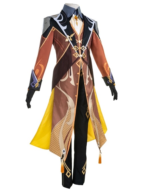Genshin Impact Morax Zhongli Halloween Game Cosplay Costume Full Set