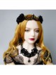 Gothic Retro Fashion Victorian Black Exaggerated Lace Diamond Halloween Necklace