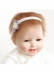 Cute Fashion Baby Girl Child Purple Flower Hundred Days Old Elastic Hair Band