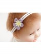 Cute Fashion Baby Girl Child Purple Flower Hundred Days Old Elastic Hair Band