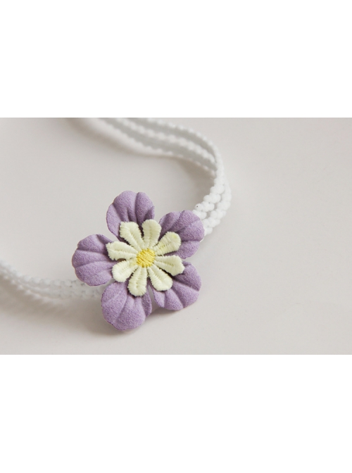 Cute Fashion Baby Girl Child Purple Flower Hundred Days Old Elastic Hair Band