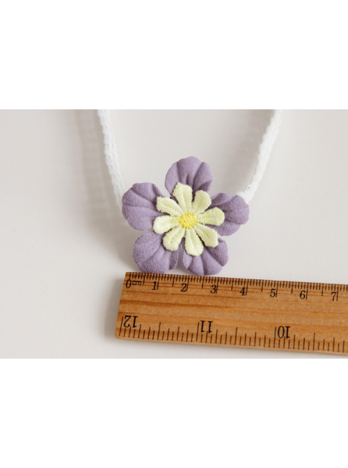 Cute Fashion Baby Girl Child Purple Flower Hundred Days Old Elastic Hair Band