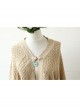 Casual Fashion Blue Cherry Blossom Handmade White Lace Pink Rose Retro Brooch