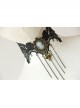Retro Fashion Gothic Beauty Bow Black Lace Fringe Female Bride Exaggerated Choker