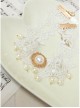 Vintage Baroque Fashion White Bride Bridesmaid Lace Imitation Pearl Female Choker