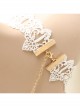 Vintage Baroque Fashion White Bride Bridesmaid Lace Imitation Pearl Female Choker