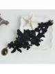 Fashion Gothic Retro Black Lace Flower Diamond Female Wide Necklace