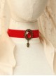 Simple Cute Love Red Bride Retro Fashion Lace Female Choker