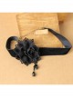 Black Gothic Retro Fashion Lace Flower Velvet Exaggerated Female Performance Choker