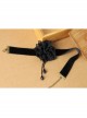 Black Gothic Retro Fashion Lace Flower Velvet Exaggerated Female Performance Choker