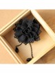 Black Gothic Retro Fashion Lace Flower Velvet Exaggerated Female Performance Choker