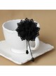 Black Gothic Retro Fashion Lace Flower Velvet Exaggerated Female Performance Choker