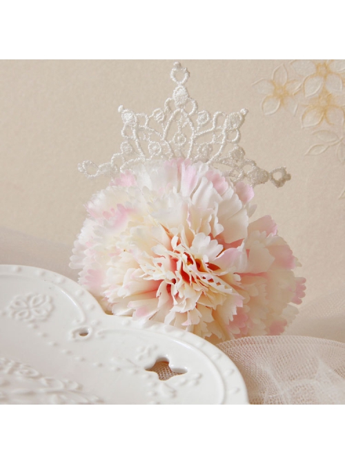 Cute Fashion Birthday White Lace Snowflake Flower Baby Girl Elastic Headband