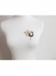 Cute Fashion Casual Handmade Retro Golden Lace Pink Flowers Green Leaves Rabbit Pearl Brooch