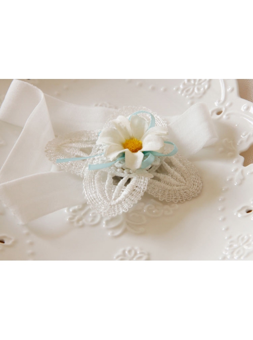 Cute Fashion Princess White Lace Flower Baby Girl Year Old Elastic Headband