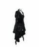 Black Stretch Velvet Fabric 3D Burnt Flower Fabric Lace Skirt Gothic Dress Coat